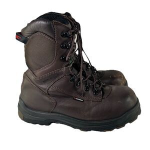 Red Wing King Steel Toe Waterproof Boots Mens Size 9EE Brown Leather 3548